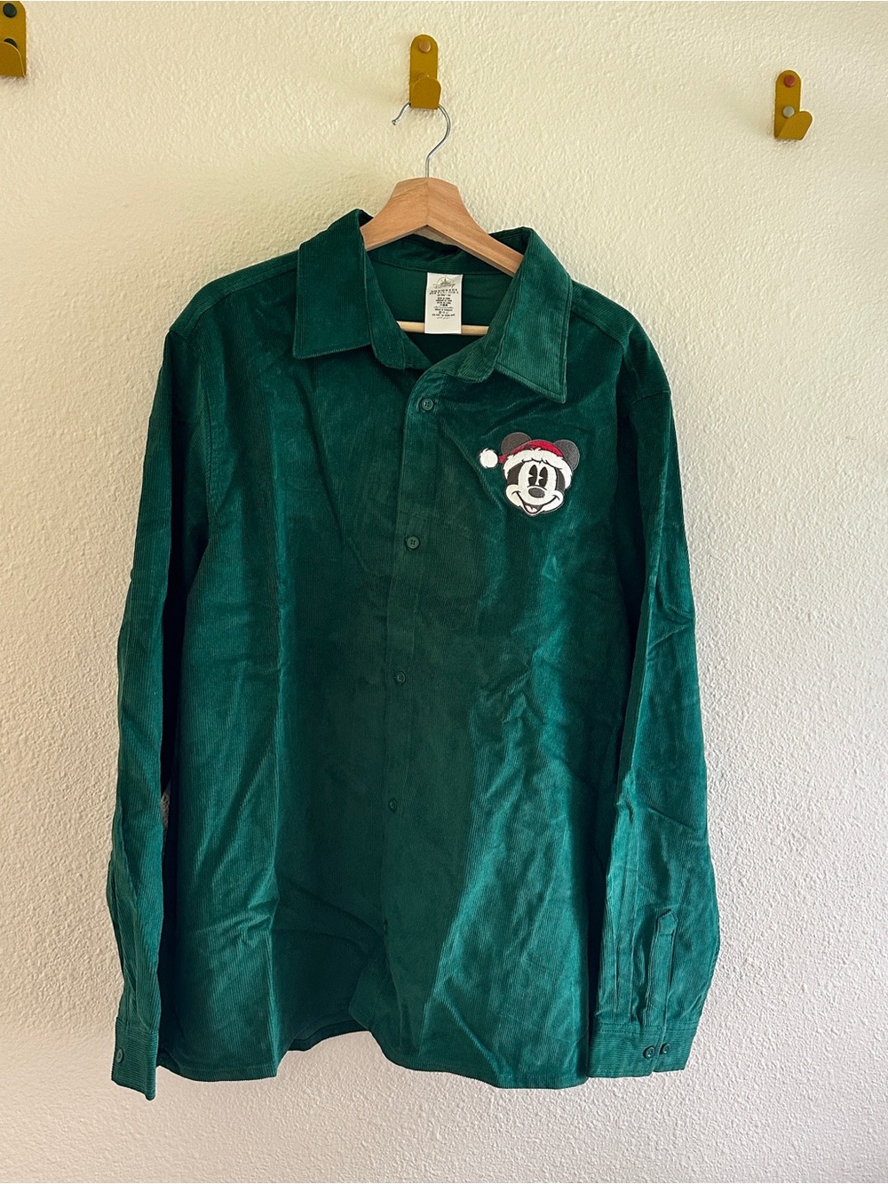 Disney Mickey Christmas Corduroy Shirt - XL - NWT